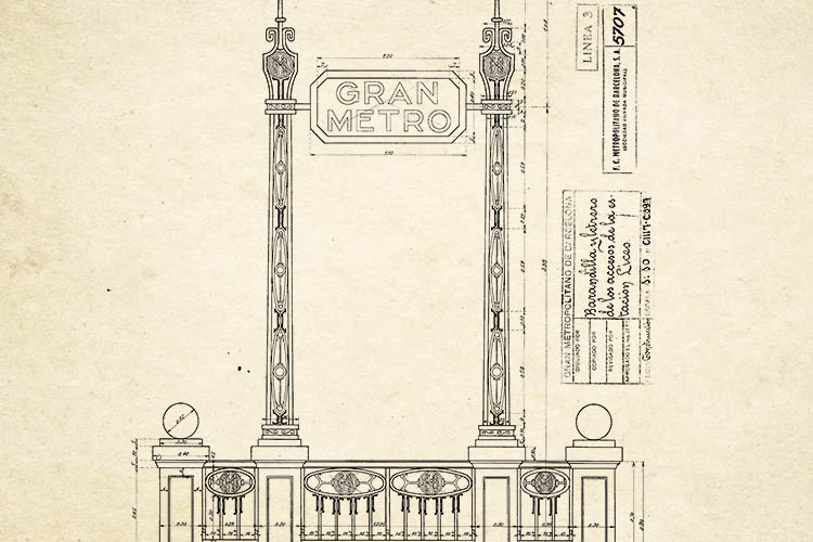 Plànol dels pinacles de originals de Liceu